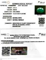 5.57/CT Natural Panna Stone with Govt. Lab Certificate-11925D48109