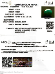 4.95/CT Natural Panna Stone with Govt. Lab Certificate-11925D48110