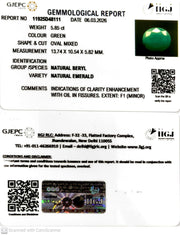 5.85/CT Natural Panna Stone with Govt. Lab Certificate-11925D48111