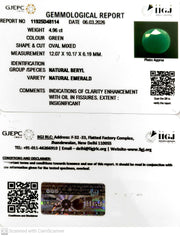 4.96/CT Natural Panna Stone with Govt. Lab Certificate-11925D48114