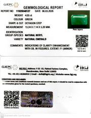 4.05/CT Natural Panna Stone with Govt. Lab Certificate-11925D48127