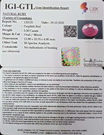 Load image into Gallery viewer, 6.10 Ratti Natural Ruby with Govt Lab Certificate-(12210)
