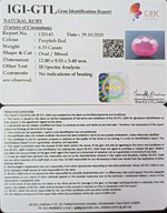 Load image into Gallery viewer, 7.02 Ratti Natural Ruby with Govt Lab Certificate-(12210)

