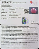 Load image into Gallery viewer, 6.52 Ratti Natural Ruby with Govt Lab Certificate-(12210)
