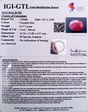 9.06 Ratti Natural Neo Burma Ruby with Govt. Lab Certificate-(2331)