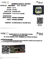 Load image into Gallery viewer, 5.74/CT Natural Yellow Sapphire With Govt Lab Certificate-12061D48973