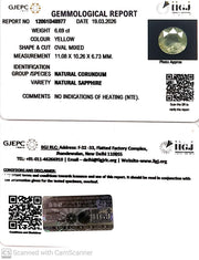 6.69/CT Natural Yellow Sapphire With Govt Lab Certificate-12061D48977