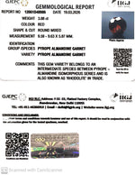 Load image into Gallery viewer, 3.88/CT Natural Rhodolite Garnet Stone with Govt Lab Certificate-12061D48986