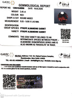 Load image into Gallery viewer, 3.45/CT Natural Rhodolite Garnet Stone with Govt Lab Certificate-12061D48990