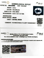Load image into Gallery viewer, 4.59/CT Natural Zircon with Govt. Lab certificate-12061D48996