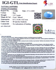 2.85 Ratti Natural Blue Sapphire With Govt Lab Certified-(8991)