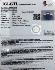 9.14 Ratti Natural Blue Sapphire with Govt Lab Certificate-(2331)