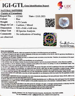 Load image into Gallery viewer, 3.72/CT Natural Blue Sapphire With Govt Lab Certificate-BLUSA9S
