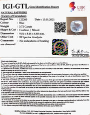 3.72/CT Natural Blue Sapphire With Govt Lab Certificate-BLUSA9S