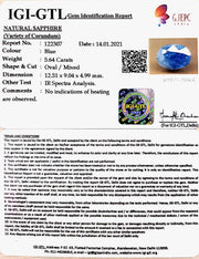 6.26 Ratti Natural Blue Sapphire With Govt Lab Certified-(1221)