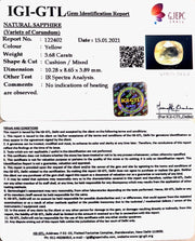 4.08 Ratti yellow sapphire with Govt Lab Certificate-(6771)