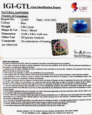 6.50 Ratti Natural Blue Sapphire With Govt Lab Certified-(1221)