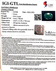 11.00 Ratti Natural emerald with Govt Lab Certificate-(2331)