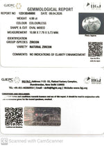 Load image into Gallery viewer, 4.98/CT Natural Zircon with Govt. Lab certificate-12313D49895