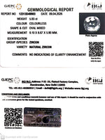 Load image into Gallery viewer, 5.93/CT Natural Zircon with Govt. Lab certificate-12313D49903