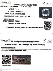 7.22/CT Natural Zircon with Govt. Lab certificate-12313D49904