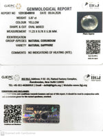 Load image into Gallery viewer, 5.87/CT Natural Yellow Sapphire With Govt Lab Certificate-12313D49910