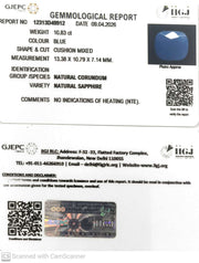 10.83/CT Natural Blue Sapphire with Govt Lab Certificate-12313D49912