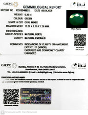6.36/CT Natural Panna Stone with Govt. Lab Certificate-12313D49921