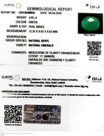 Load image into Gallery viewer, 4.95/CT Natural Panna Stone with Govt. Lab Certificate-12313D49924
