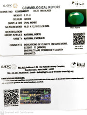 8.11/CT Natural Panna Stone with Govt. Lab Certificate-12313D49927