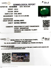 5.58/CT Natural Panna Stone with Govt. Lab Certificate-12313D49930