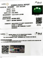 Load image into Gallery viewer, 4.73/CT Natural Panna Stone with Govt. Lab Certificate-12313D49931