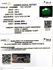 5.05/CT Natural Panna Stone with Govt. Lab Certificate-12313D49935