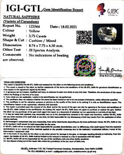 4.16 Ratti Natural yellow sapphire with Govt Lab Certificate-(34410)