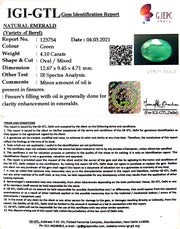 4.55 Ratti Natural emerald with Govt Lab Certificate-(3441)