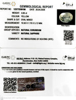 Load image into Gallery viewer, 4.06/CT Natural Yellow Sapphire With Govt Lab Certificate-12377D50190