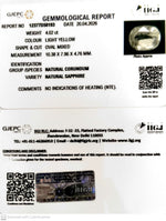 Load image into Gallery viewer, 4.02/CT Natural Yellow Sapphire With Govt Lab Certificate-12377D50193