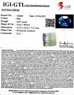 Load image into Gallery viewer, 6.44/CT Natural Certified Blue Topaz Gemstone -124652