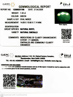 Load image into Gallery viewer, 7.43/CT Natural Panna Stone with Govt. Lab Certificate-12500D51199
