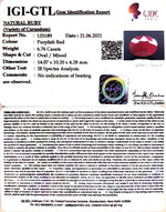 Load image into Gallery viewer, 6.76/CT Natural Ruby with Govt. Lab Certificate (5661)
