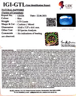 Load image into Gallery viewer, 4.14 Ratti Natural Blue Sapphire With Govt Lab Certified-(6771)
