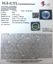 3.16/CT Natural Ceylonese Neelam with Govt Lab Certificate-BLUSA9S