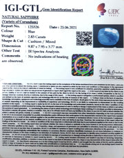 3.14 Ratti Natural Neelam with Govt Lab Certificate-(6771)