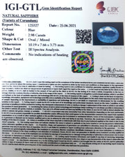 2.98/CT Natural Blue Sapphire with Govt Lab Certificate-BLUSA9T