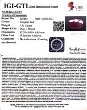 8.11 Ratti Natural Neo Burma Ruby with Govt. Lab Certificate-(3441)