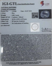 5.32 Ratti Natural Blue Sapphire With Govt Lab Certified-(6771)