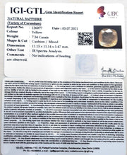 7.34/CT Natural Ceylonese Pukhraj with Govt Lab Certificate-YELSA9S