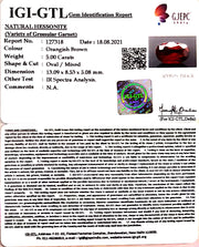 5.00/CT Natural Govt. Lab Certified Ceylonese Gomed-(1221)