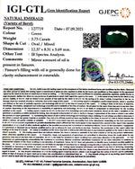 Load image into Gallery viewer, 3.73/CT Natural Panna Stone with Govt. Lab Certificate (6771)
