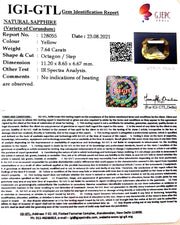 7.64/CT Natural Ceylonese Pukhraj with Govt Lab Certificate-78810